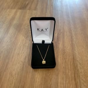 Center of Me Diamond Necklace 1/20 ct tw 10K Yellow Gold 18"
